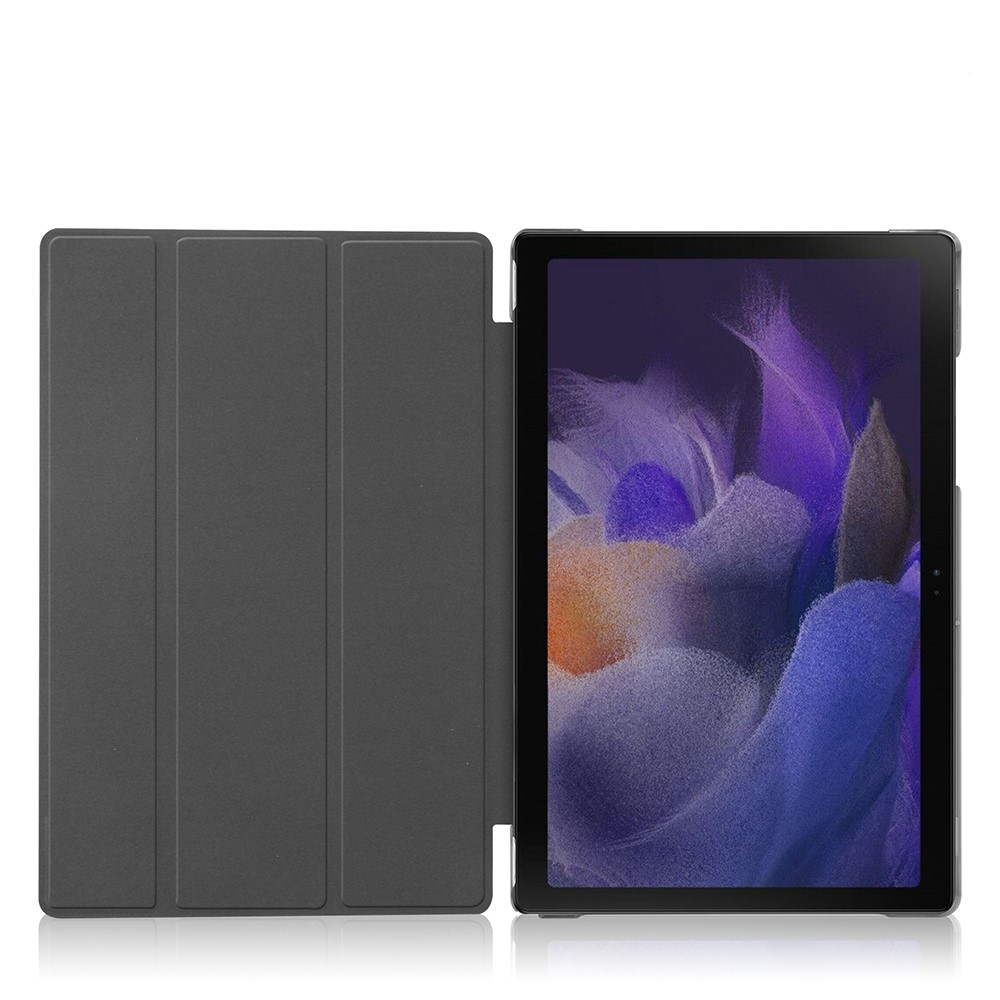 Samsung Galaxy Tab A8 10.5 (2021) Leder Cover Schutz Hülle   Hybrid Hardcase - Schwarz / Transparent