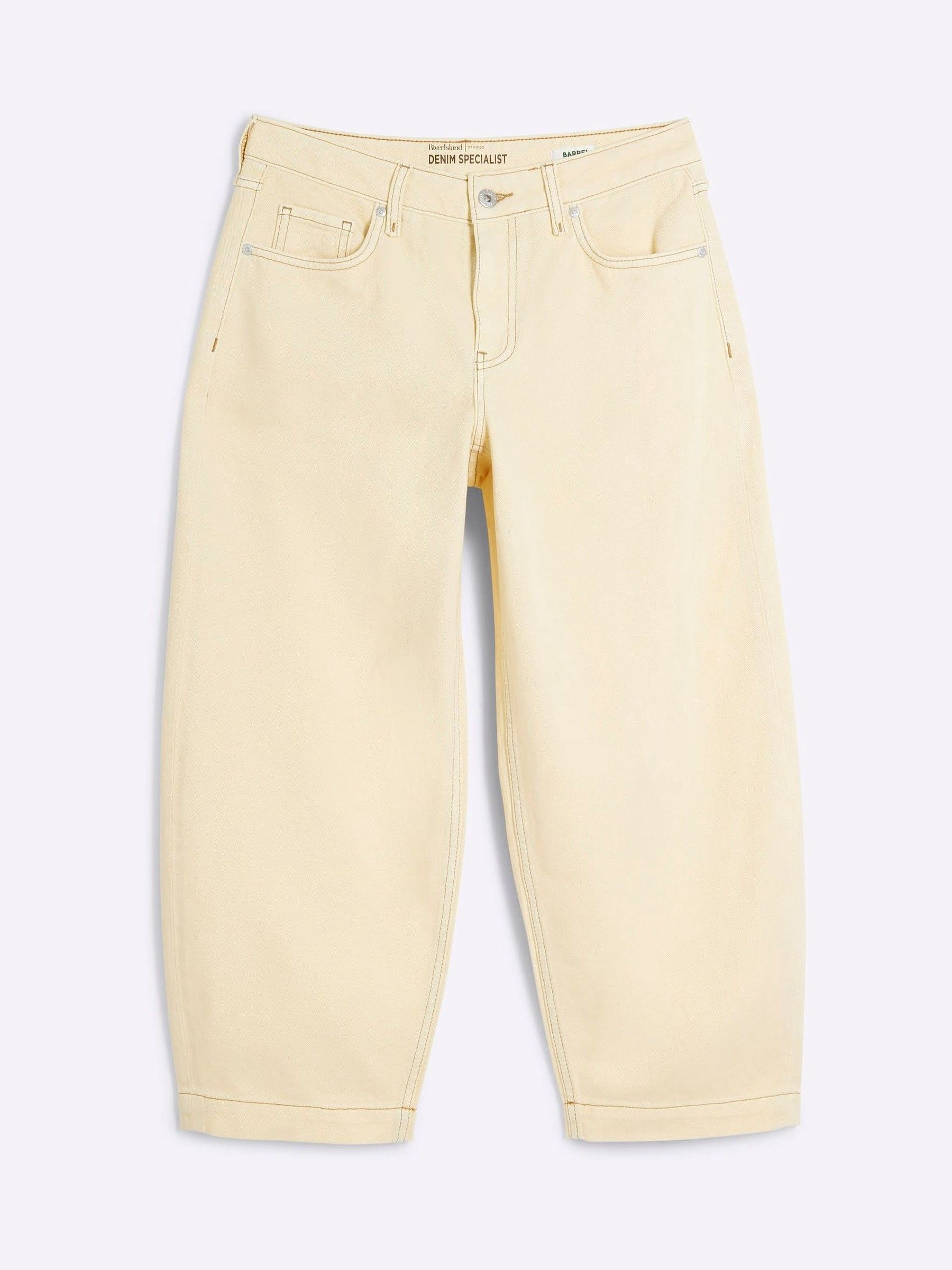 Roomgeel - River Island Seamed Barrel Jeans