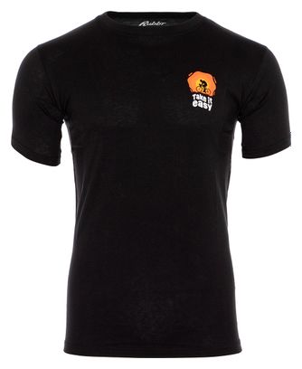 T-shirt manches courtes Rubb'r Take it Easy Noir