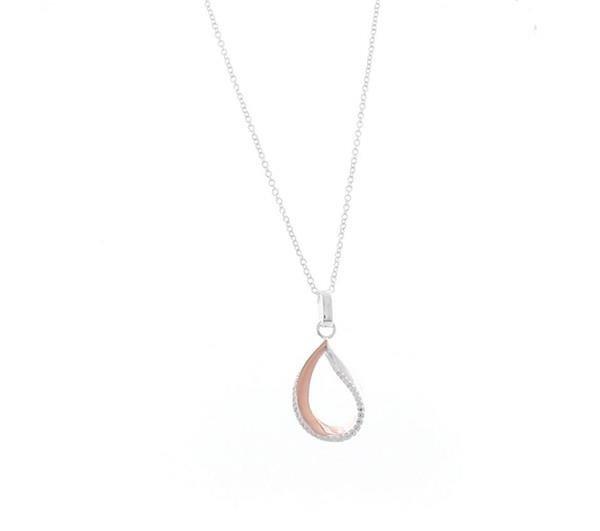 Unique And Co Ladies Unique And Co 925 Sterling Silver CZ Necklace