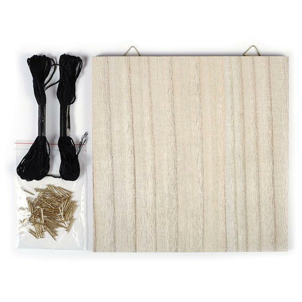 Coffret string art - tableau art filaire à faire soi-même 22 x 22 cm