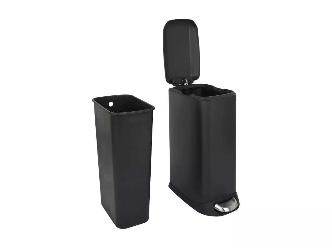 SVITA TS20 Poubelle à pédale 20 l avec seau intérieur et pédale noir