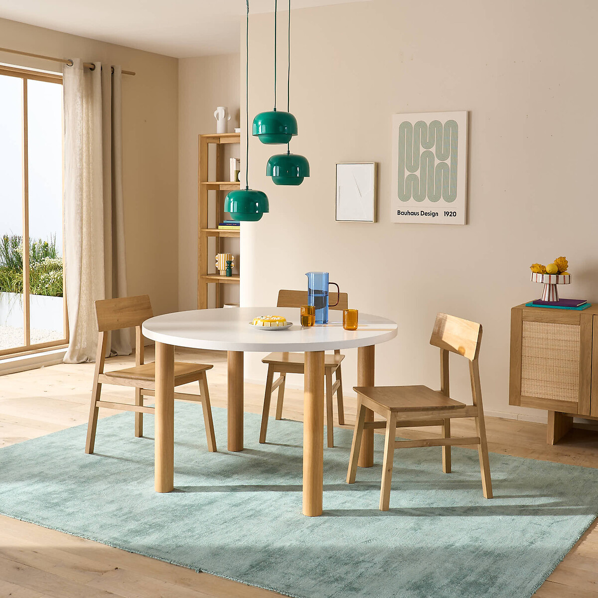 LA REDOUTE INTERIEURS<br>Conjunto de 4 pés de mesa, folheados, Alzar