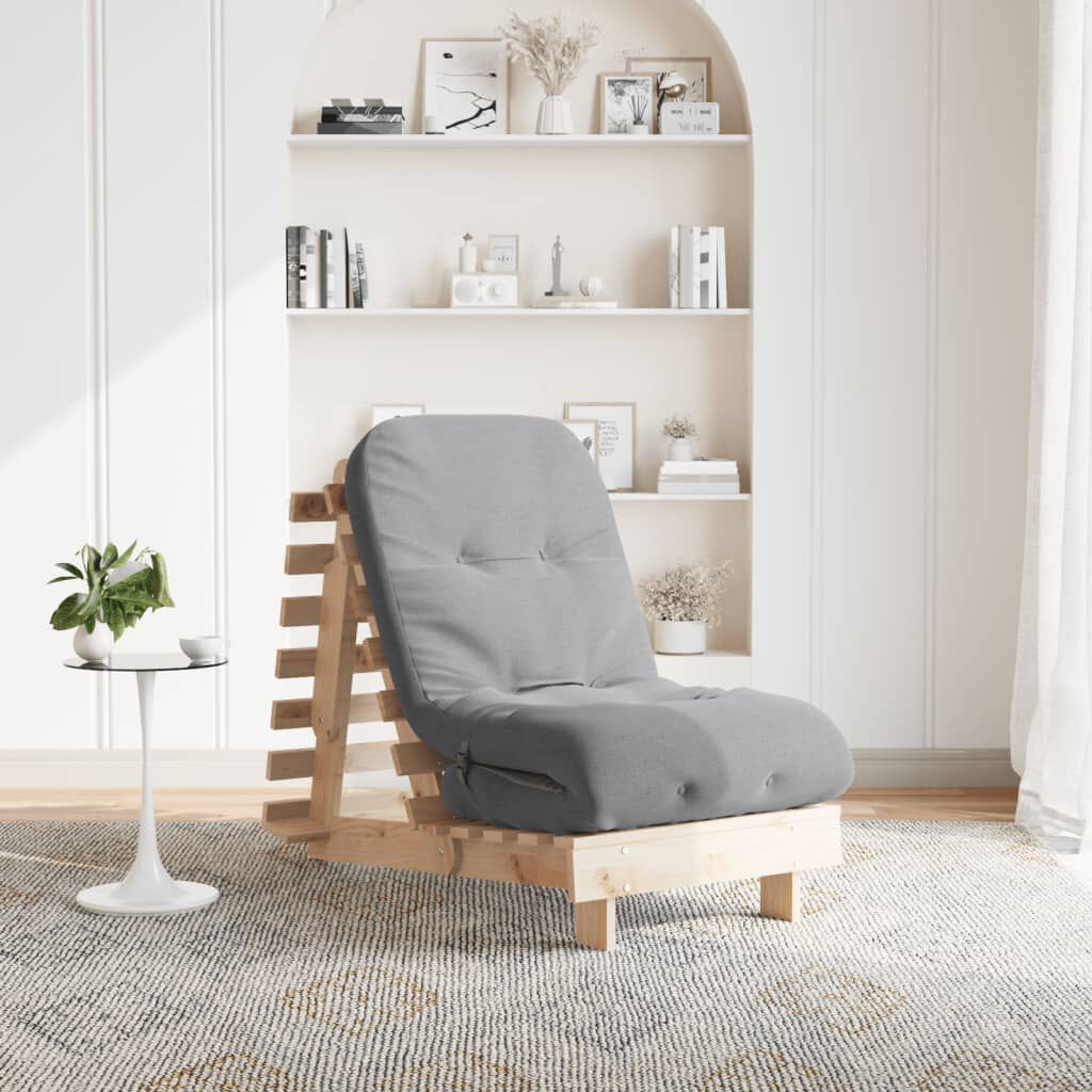 vidaXL Futon slaapbank met matras 60x206x11 cm grenen