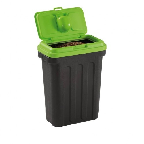 Recipiente para ração de animais de estimação, verde/preto