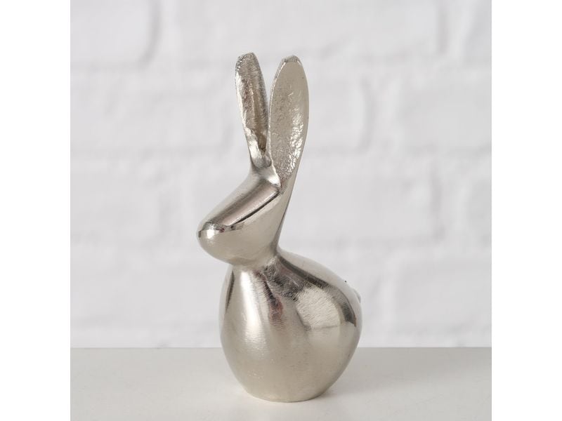Boltze Aufsteller Hase Lapis, Silber, 8 cm Osterdeko aus Metall