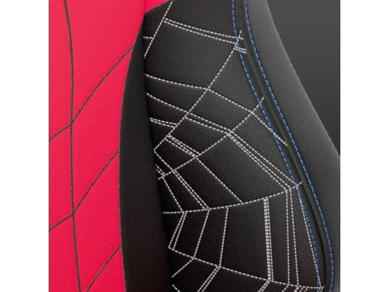Noblechairs EPIC Spider-Man Edition - Spillestol - ergonomisk - armstøtter - T-formet - vippe - drejeled - aluminium, nylon, polyurethan, stål, polyuretan-læder, koldskum - sort, rød, rød syning