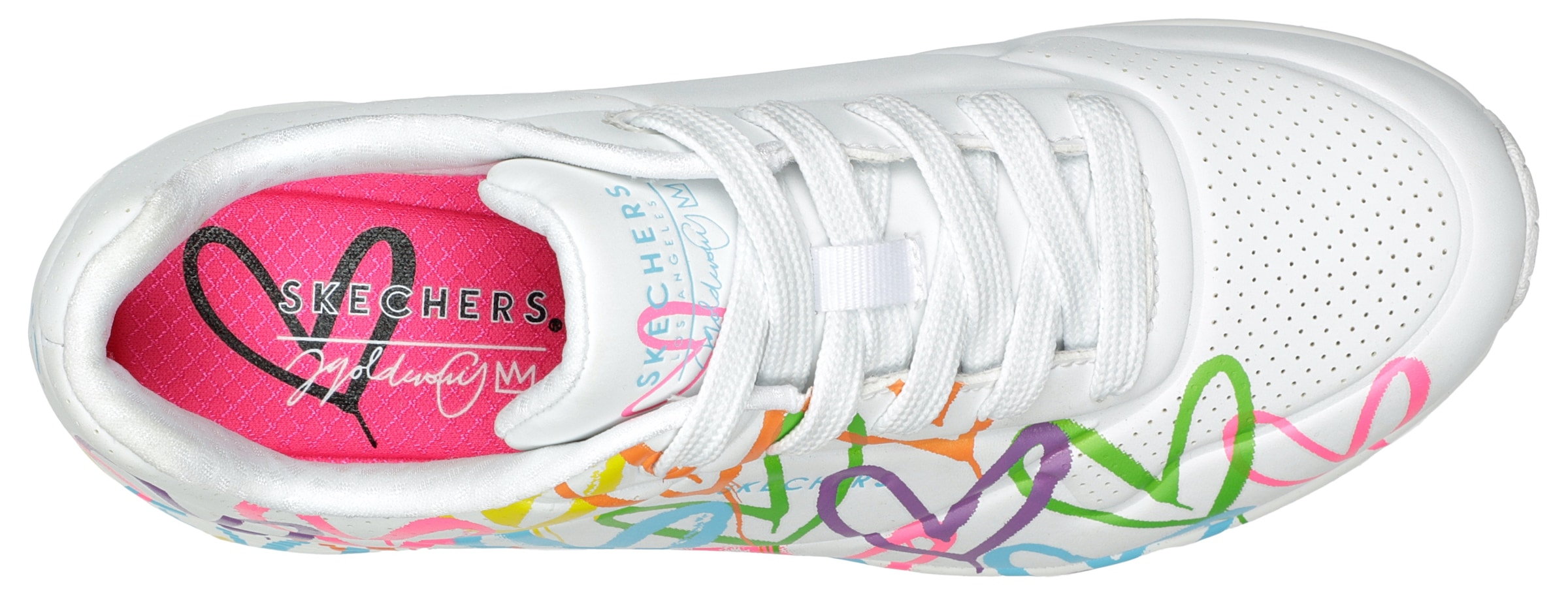 Skechers Sneaker »UNO - HIGHLIGHT LOVE«  , Freizeitschuh, Halbschuh, Schnürschuh mit Herzchen-Print