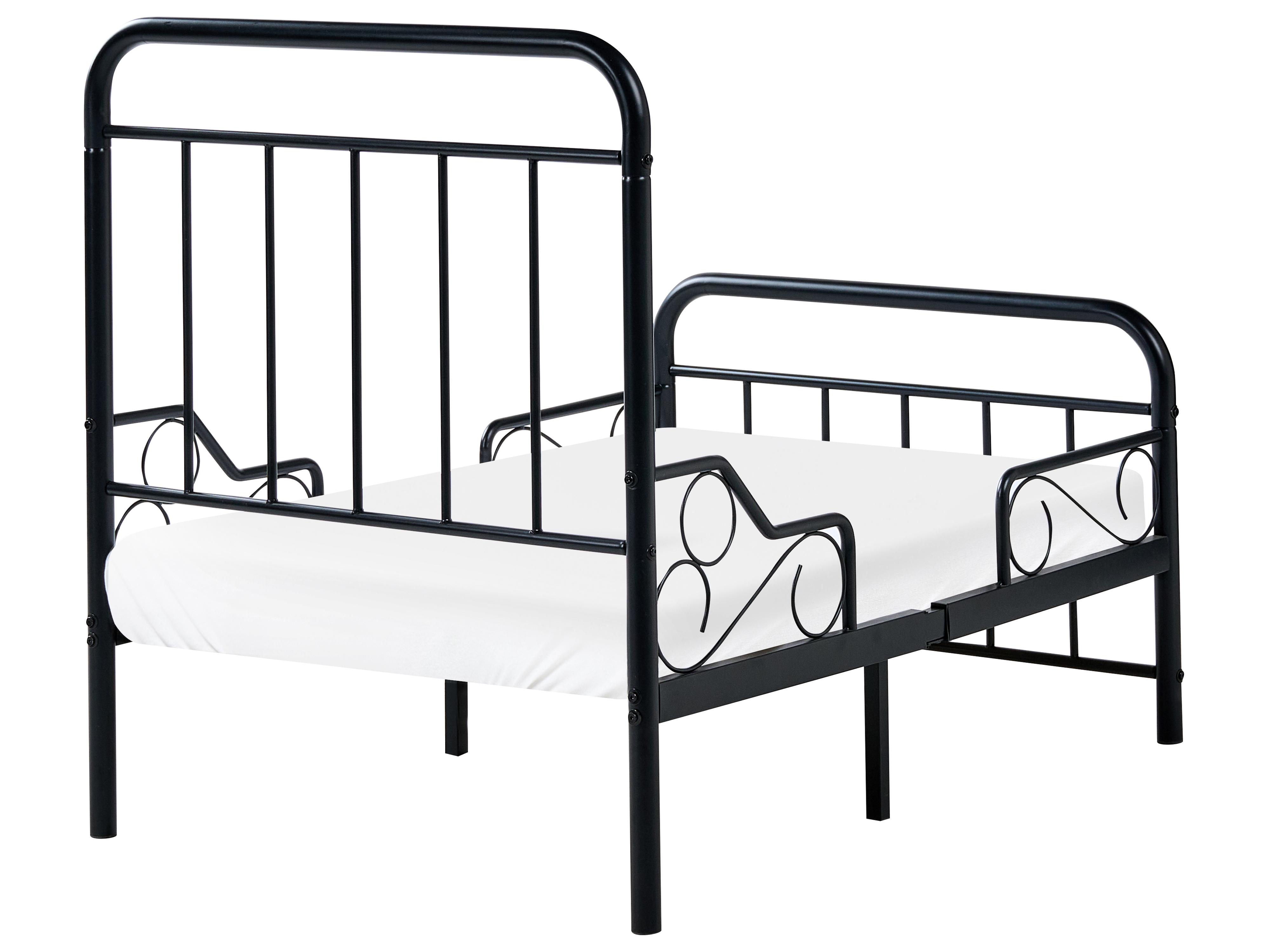 Uitschuifbaar kinderbed Metaal ANAIS 90 x 200 cm Zwart