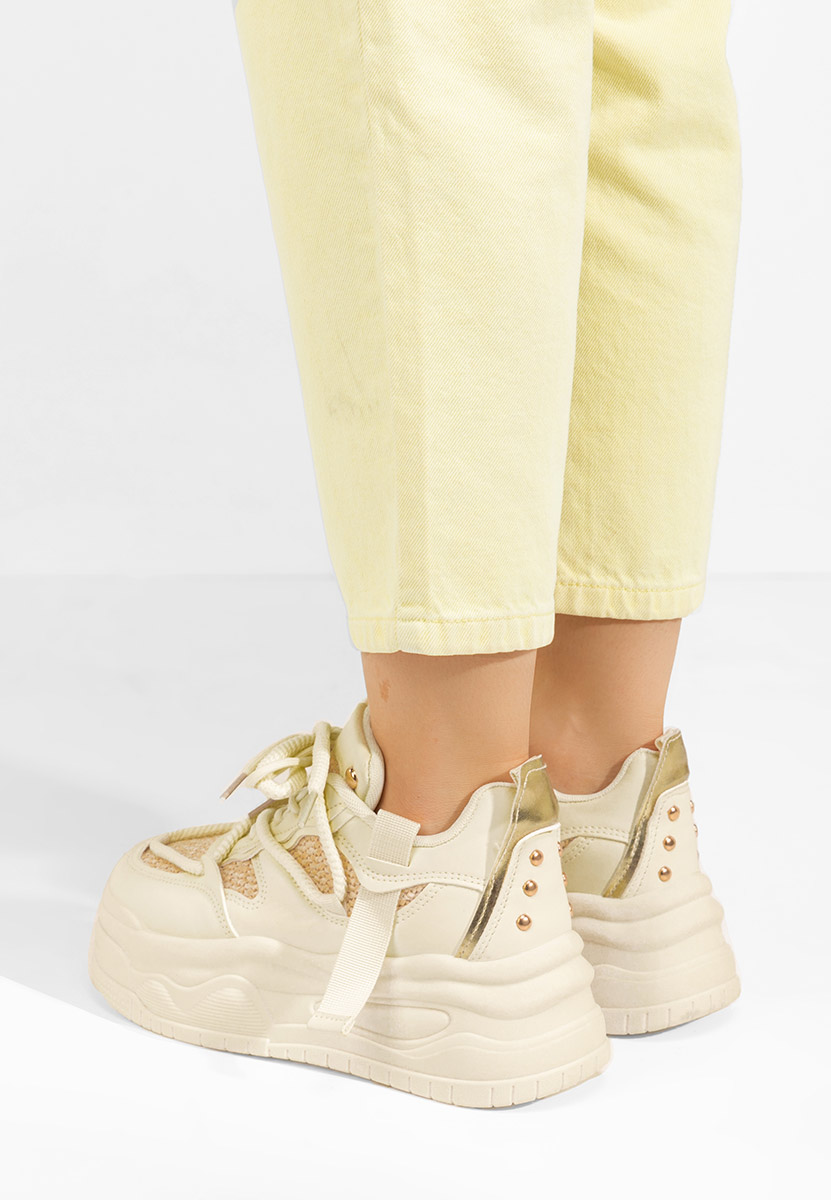 Baskets à plateforme beige Shirleen