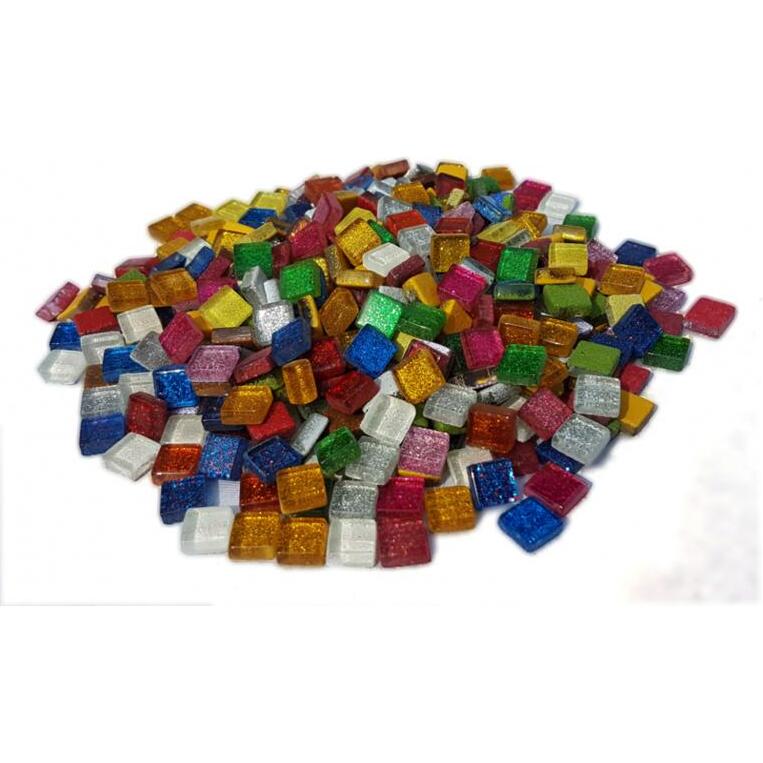 Mosaique eclat de verre culture club 1x1cm pailletes  pot de 500g coloris assortis