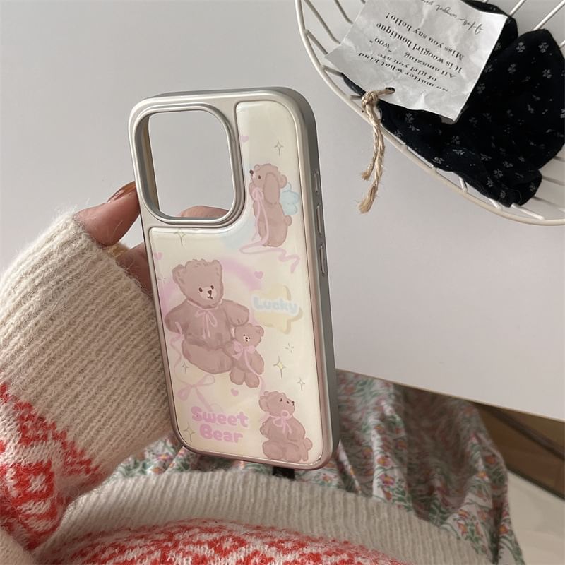 Elliure - Bear telefoonhoesje - iPhone 16 Pro Max / 16 Pro / 16 Plus / 16 / 15 Pro Max / 15 Pro / 15 Plus / 15 / 14 Pro Max / 14 Pro / 14 Plus / 14 / 13 Pro Max / 13 Pro / 13 / 13 Mini