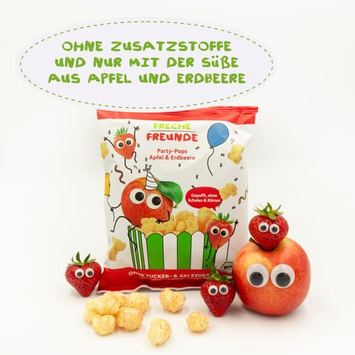 Freche Freunde Bio Party-Pops Apfel & Erdbeere