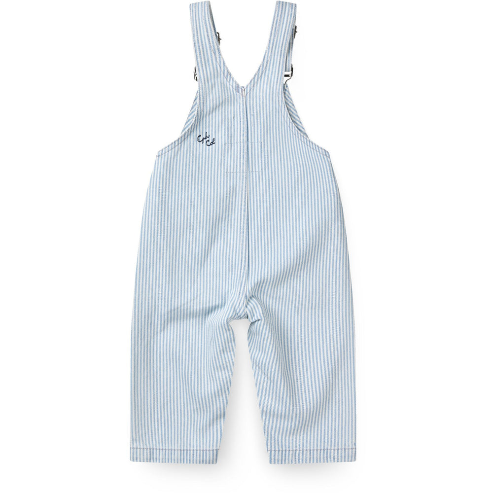 Køb COPENHAGEN COLORS Denim Lt. Blue Stripe Y/D Twill Baby Smækbukser