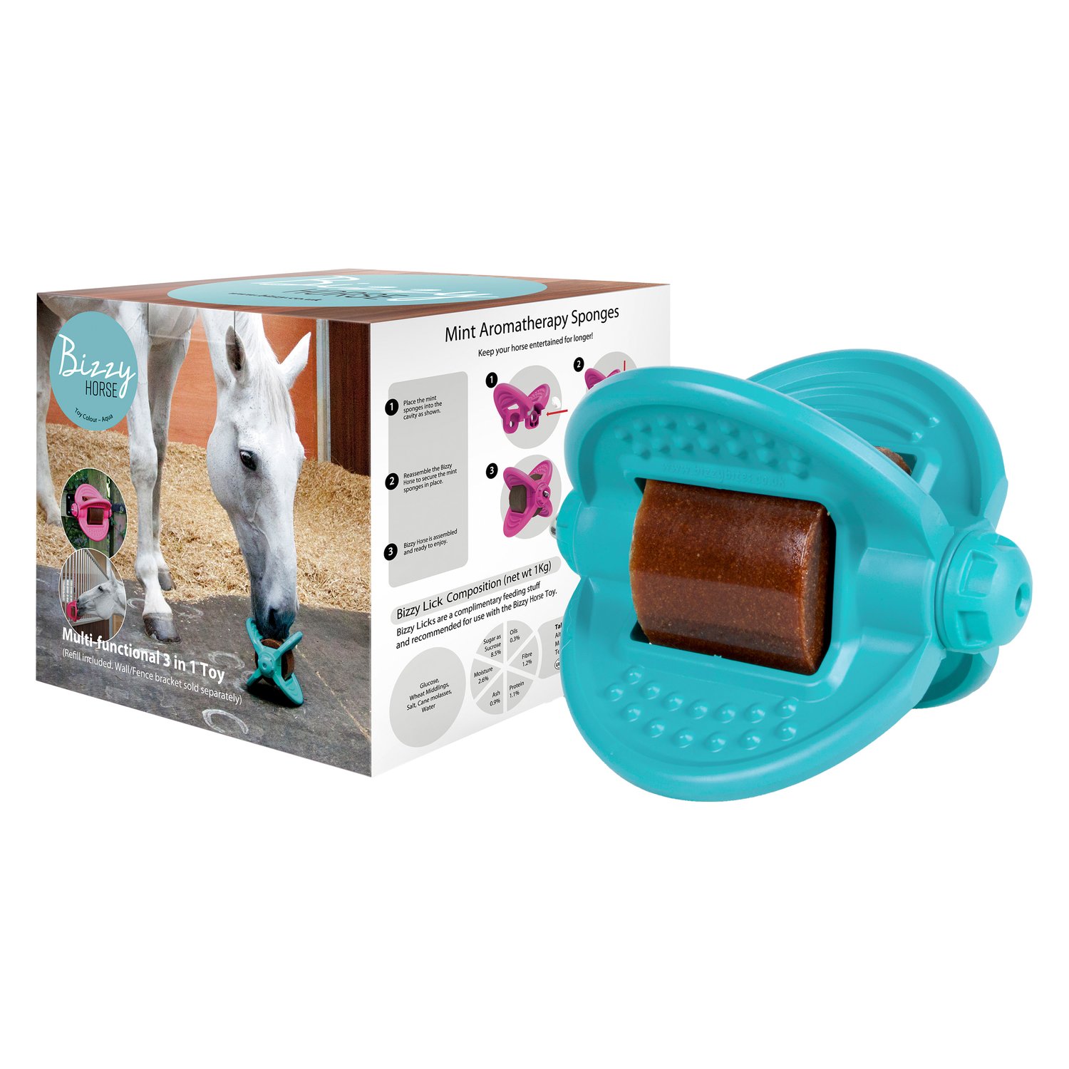 Bizzy HORSE Ball, für Pferde  - aquamarine