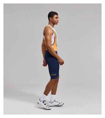 Cuissard Court à Bretelles Le Col Sport II Bleu Navy/Orange