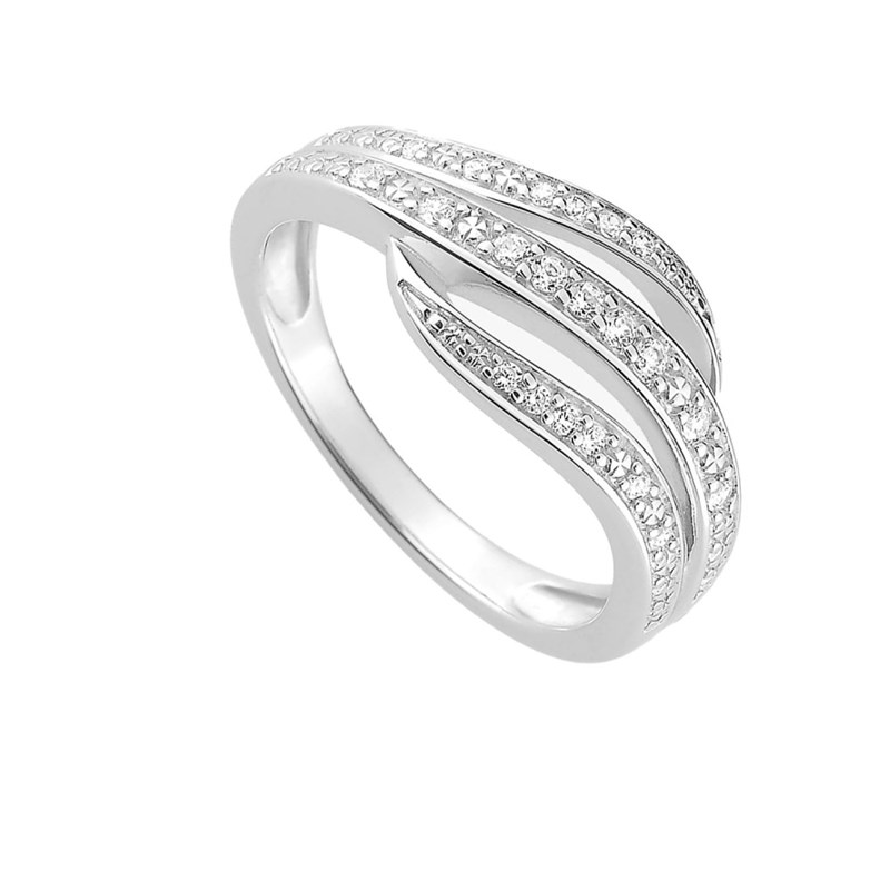 Bague femme - Oxyde de zirconium - Argent 925