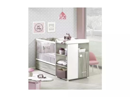 Lit Combiné 120x60 Evolutif en 90x190 en bois