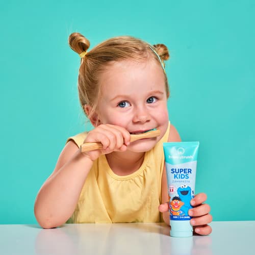 Happybrush Sesamstraße Bambus Zahnbürste Doppelpack