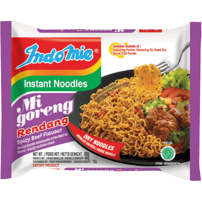 Indomie Instant Noedels Mi Goreng Rendang Smaak 80g