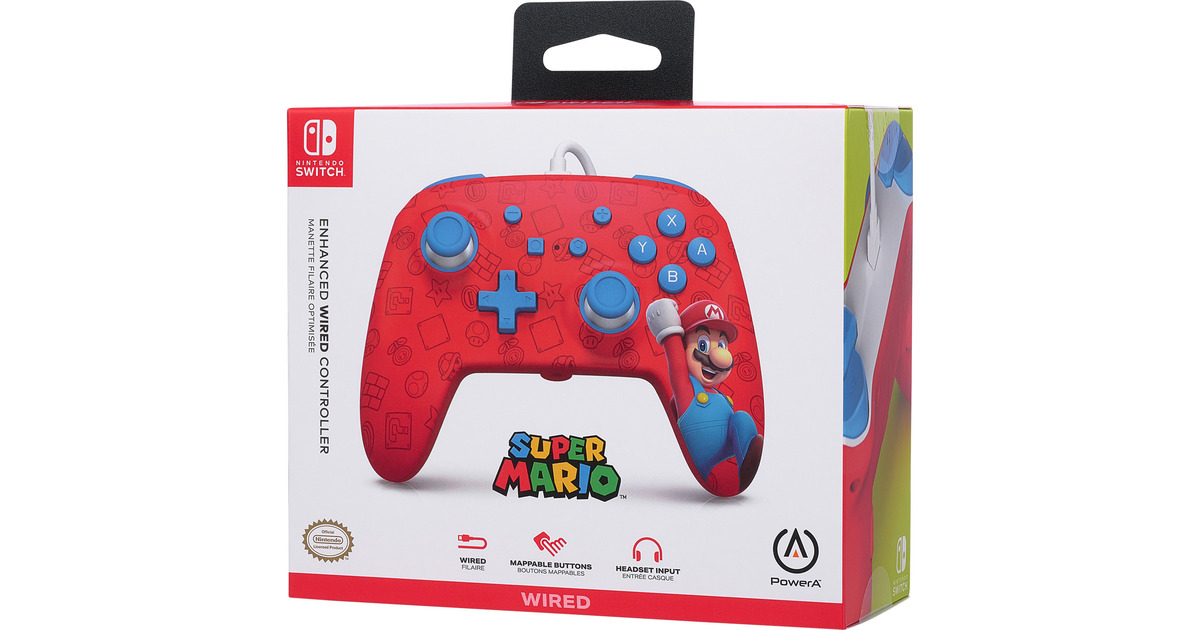 PowerASwitch Wired Controller Woo Mario  (Rood)