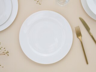 CreaTable Speiseteller FLEUR ROYAL 6er Set creme weiß