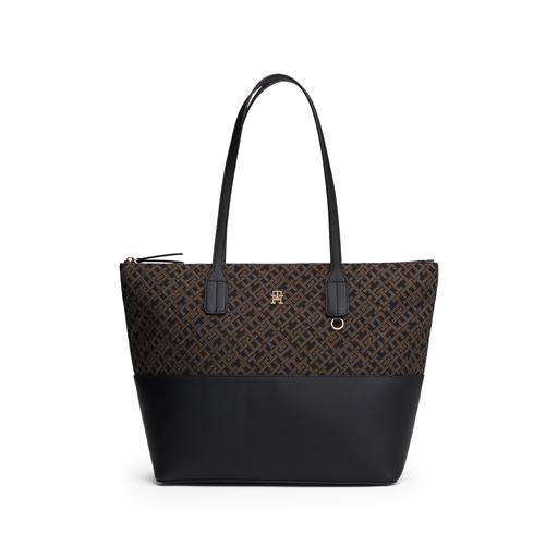 Tommy Hilfiger Jacquard Tote, Black