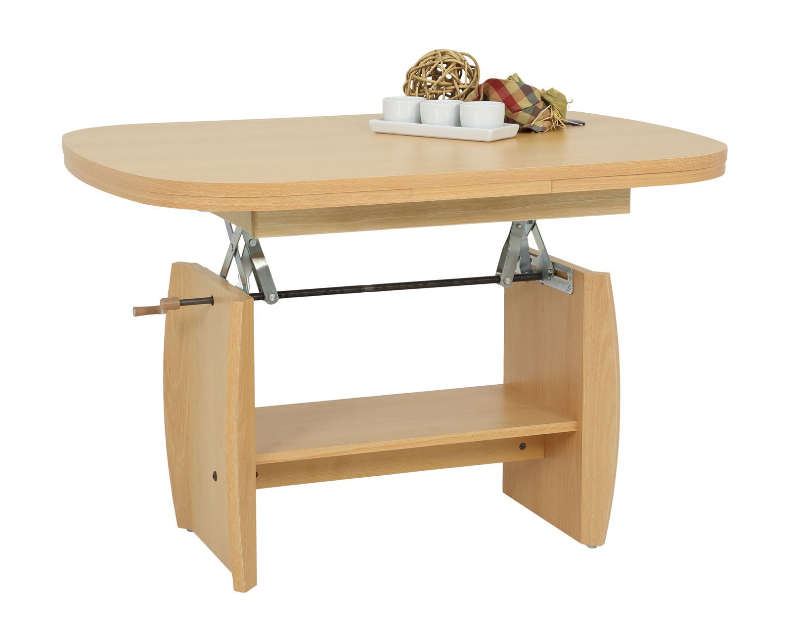 Couchtisch MICHAEL III 90-142 x 68 cm Buche Dekor
