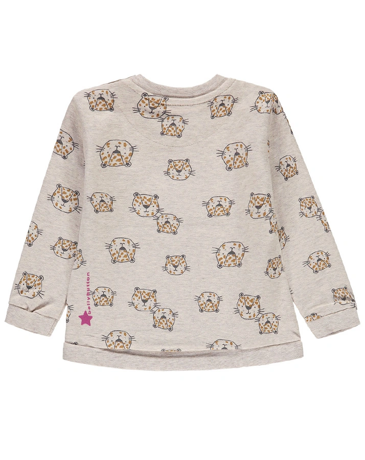 Sweatshirt LITTLE LEO AOP in cremeweiß