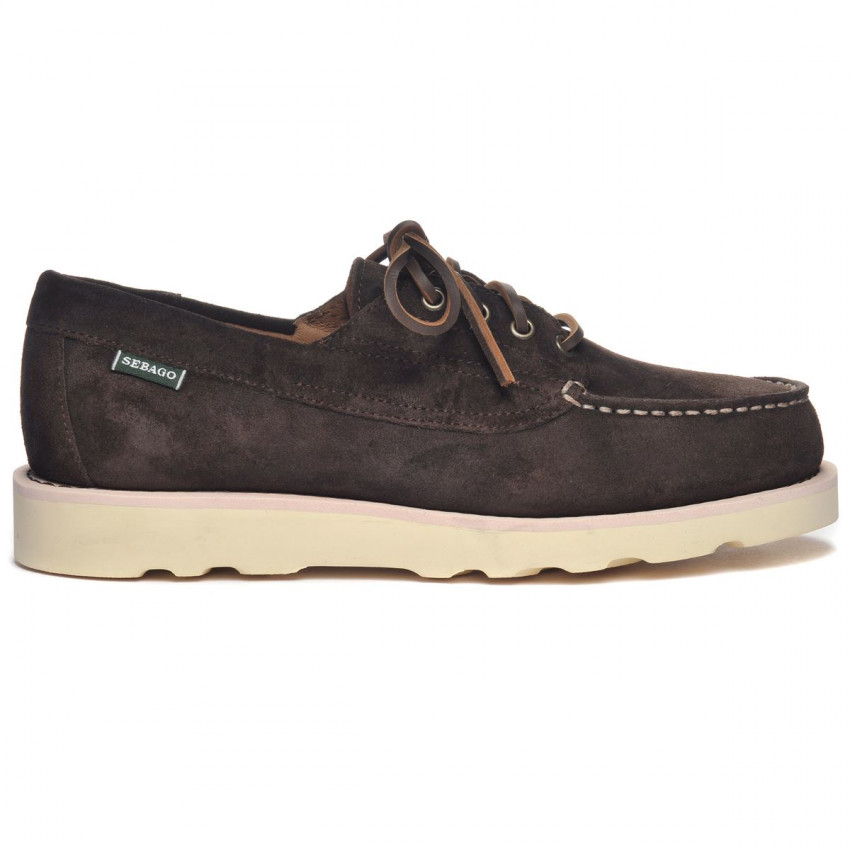 ASKOOKFIELD SUEDE OLED DARK BROWN-Mocassin en daim graissé pour homme
