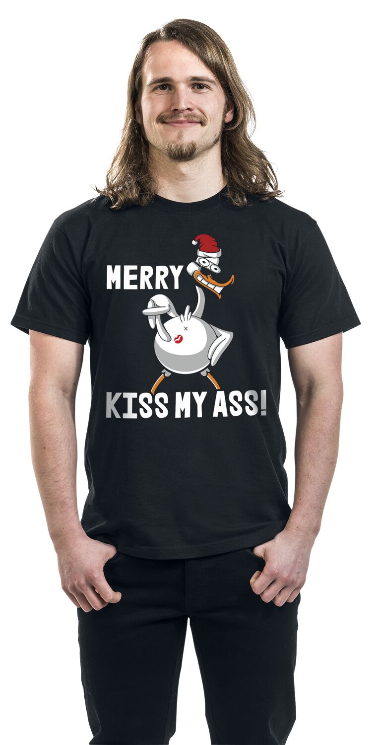Merry Kiss My Ass! | Tierisch T-Shirt Manches courtes