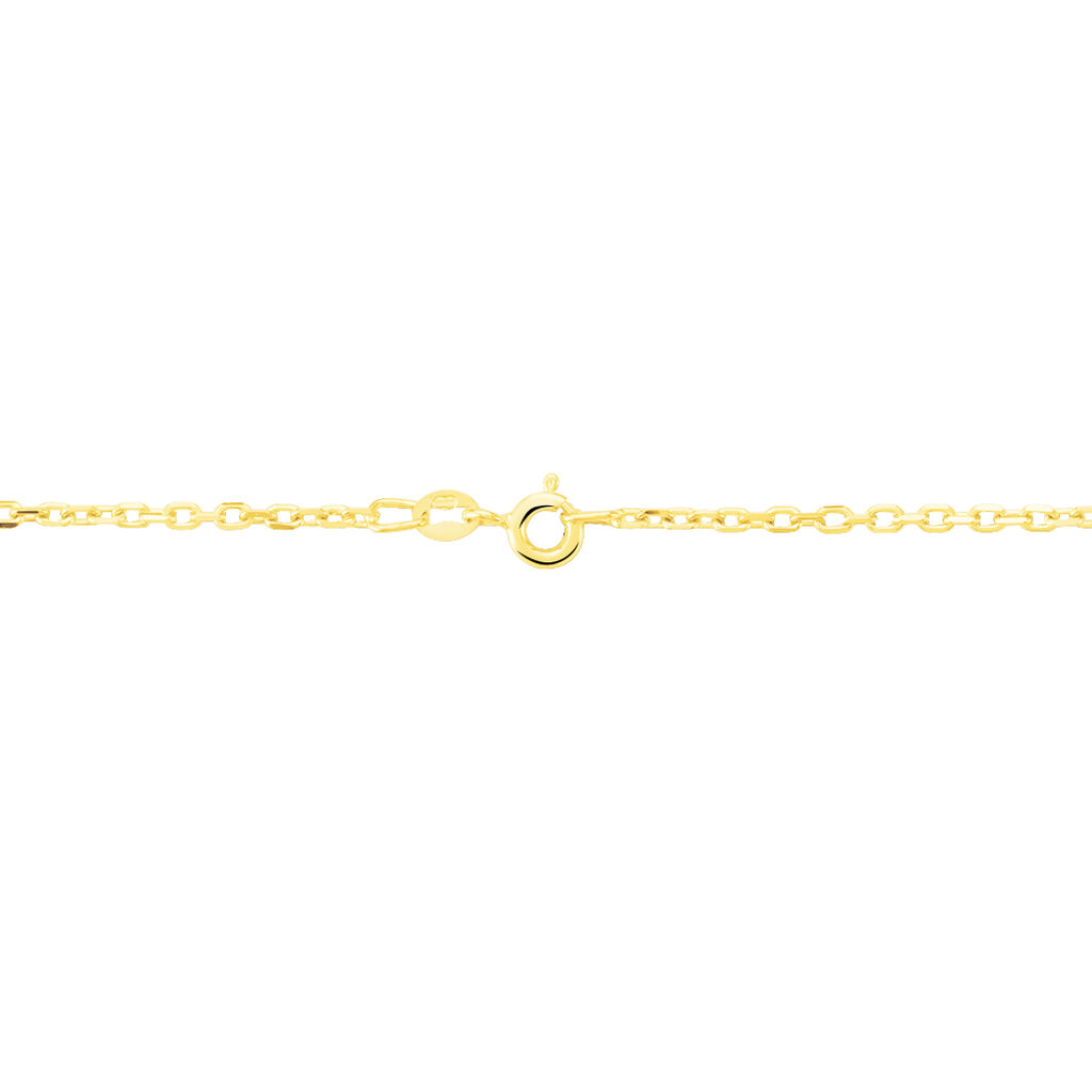 Chaîne Faneliaae Maille Forçat Diamantée Or Jaune
