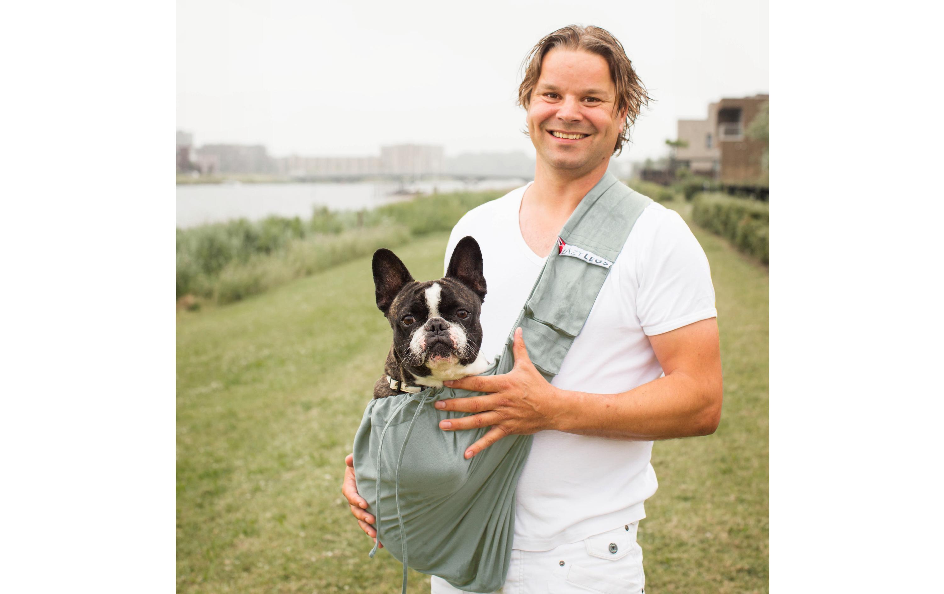Tiertransport-Tasche Canvas, Mineral Grey, SUmhängetasche für kleine Hunde bis 15 kg