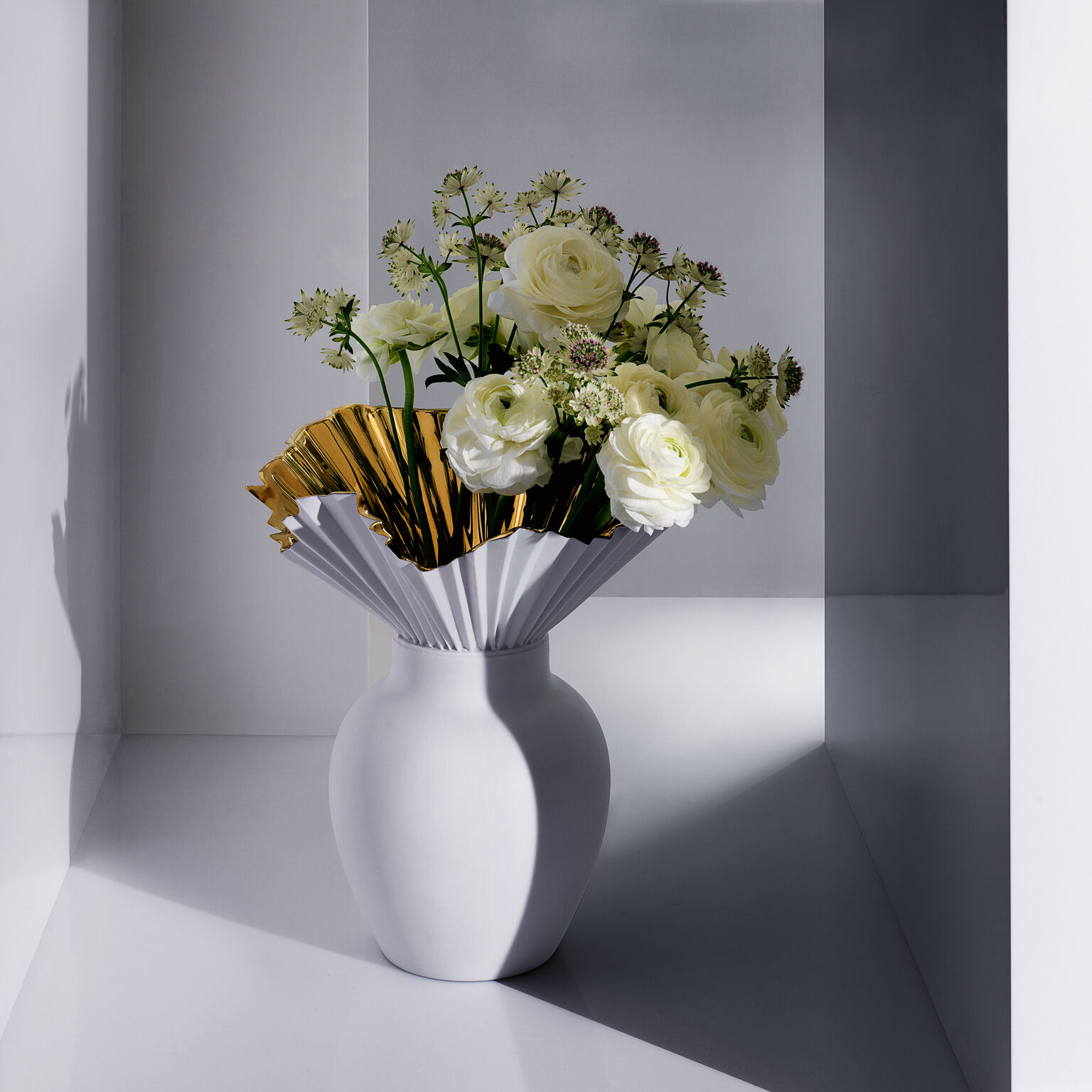 Falda Gold titanisiert Vase 27 cm