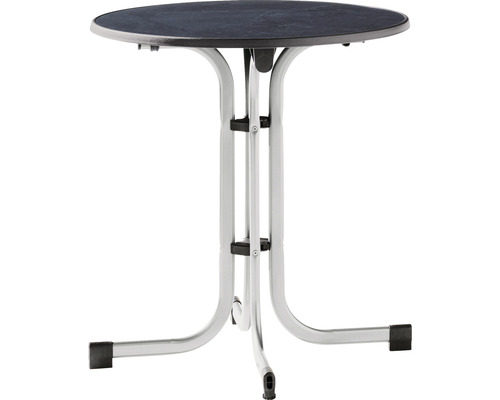 Boulevard klaptafel Sieger Ø 70 H 72 cm antraciet zilver