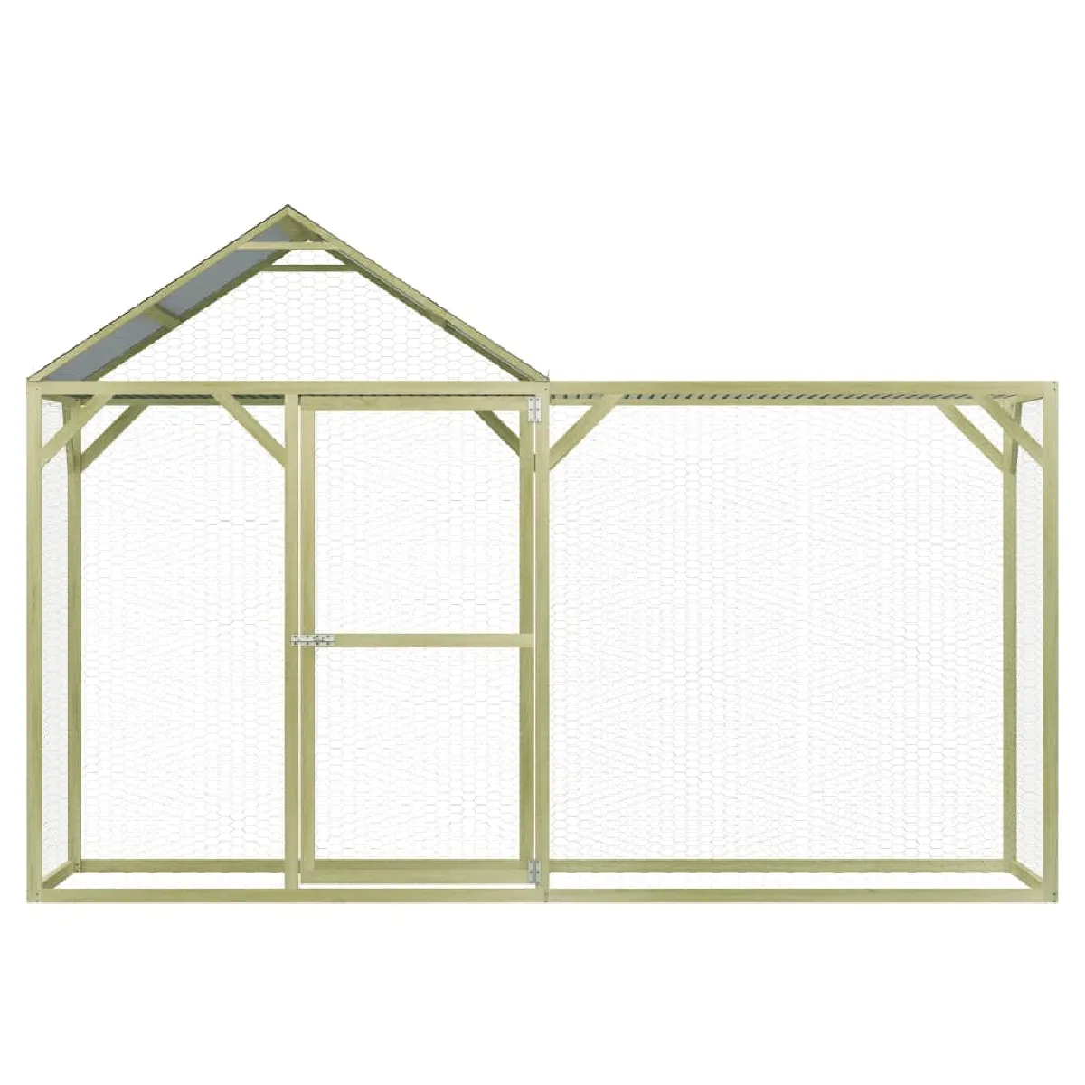 vidaXL Poulailler 3x1,5x2 m Pinède