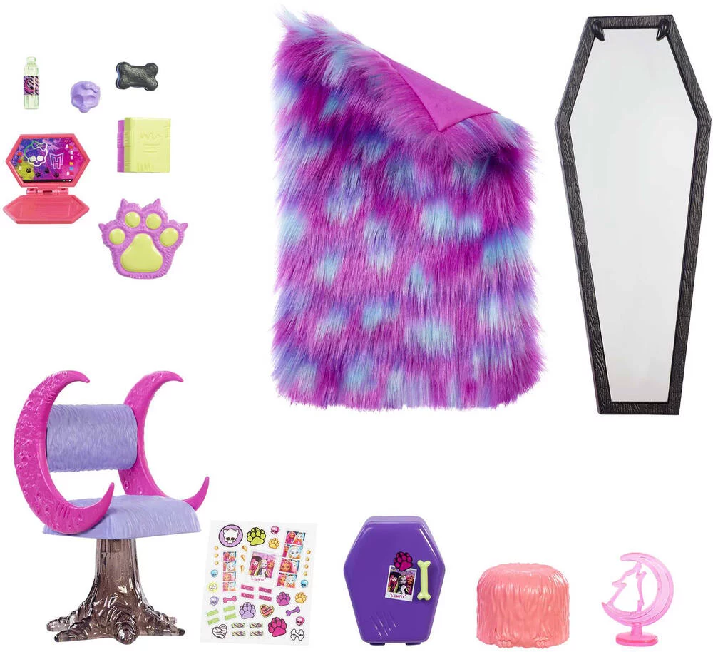 MONSTER HIGH - POUPEE LA CHAMBRE DE CLAWDEEN WOLF