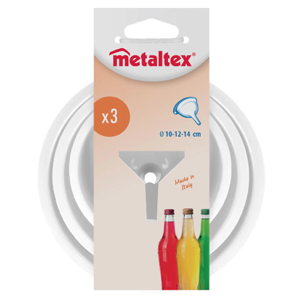 Set de 3 entonnoirs en plastique Metaltex