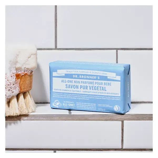 Sabonete Vegetal Puro Sem Perfume para Bebê Dr. Bronner's 140g