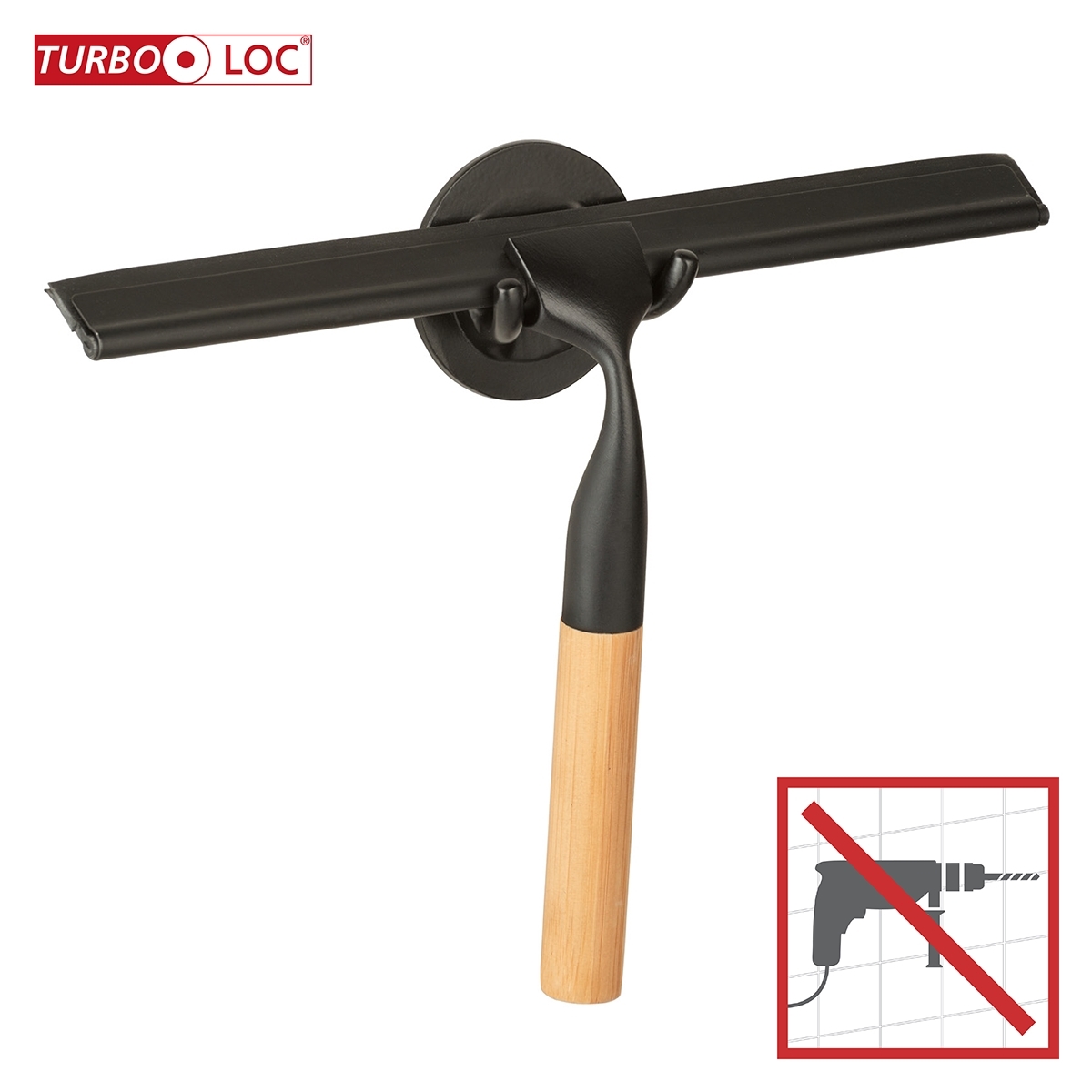 Wenko Bambusa turbo-loc douchewisser zwart mat