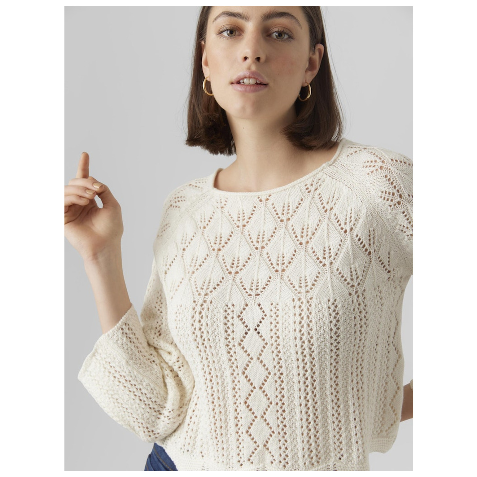 Vero Moda VMGINGER 3/4 BOATNECK PULLOVER