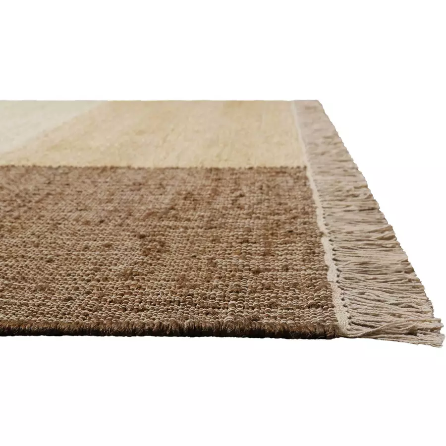 Green Looop Handweb-Teppich Valentin beige, braun