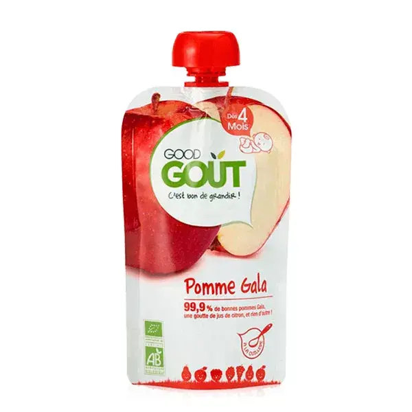 Good Goût Gourde Compote de Fruits Pomme Gala Bio +4m Bio 120g