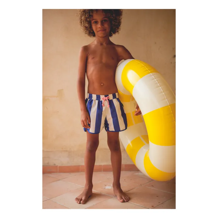 Marlot Paris Short de Bain Ibiza Rayé | Bleu roi
