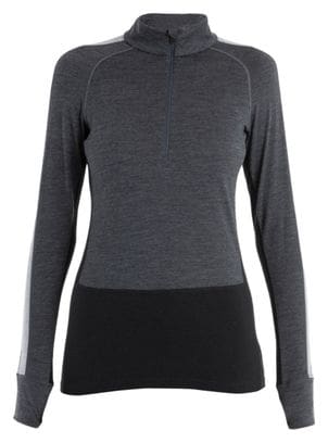Baselayer Manches Longues Femme Icebreaker Merinos 200 ZoneKnit Gris