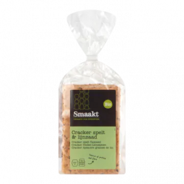 Smaakt Biologische spelt en lijnzaad crackers