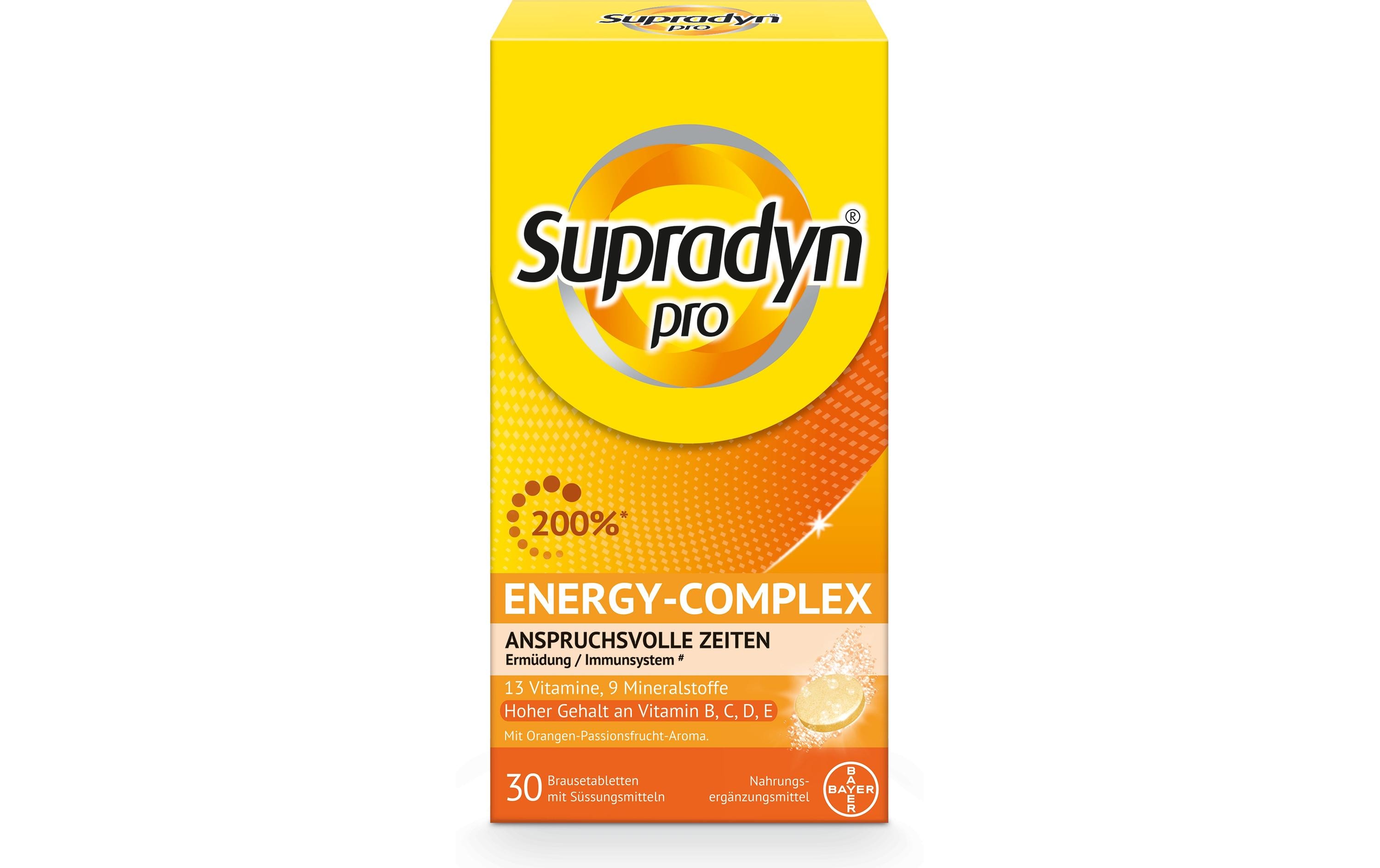 Pro Energy-Complex 30 BrausetablettenVeganes Multivitaminpräparat mit wichtigen Nährstoffen für anspruchsvolle Zeiten