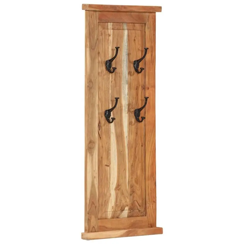 vidaXL - Kapstok - Bruin - Hout - 2 stuks