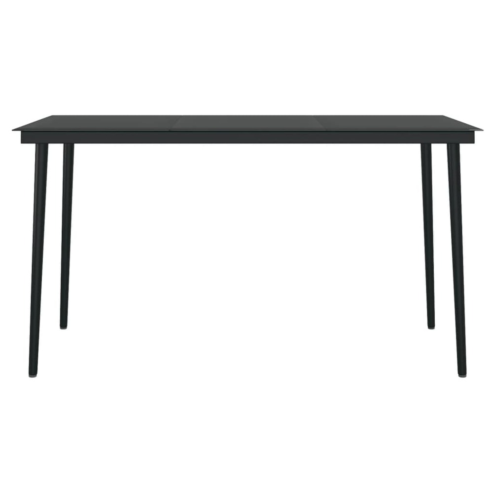 Ensemble de salle à manger de jardin meuble extérieur 5 pièces gris foncé