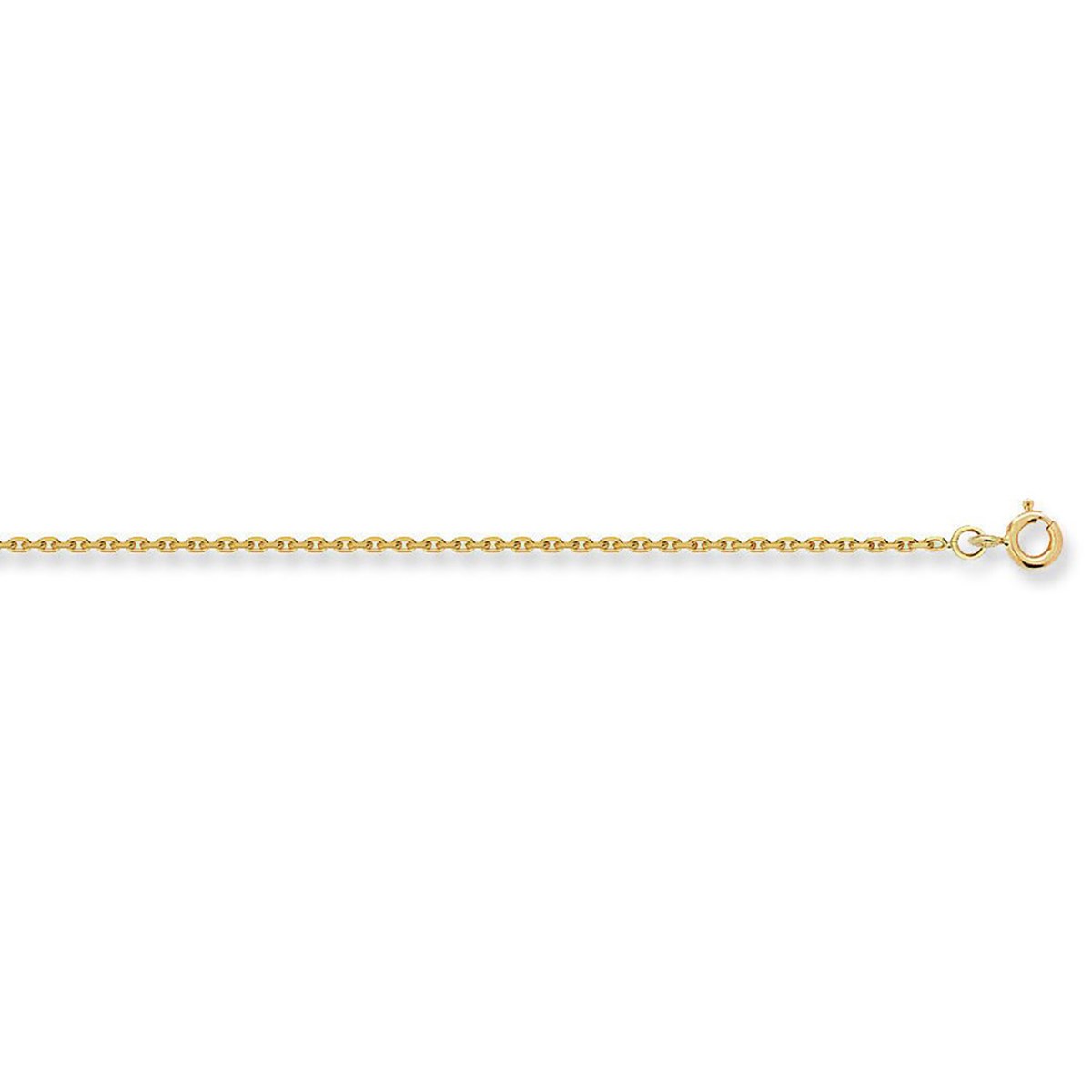 Chaîne maille forçat or jaune 9 carats 1.4mm